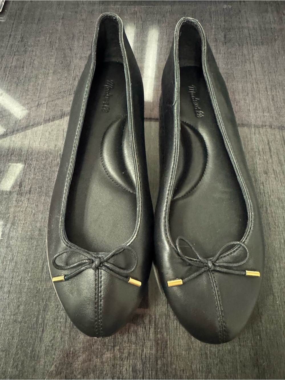 Madewell Women's Black Ballet Flats with Bow